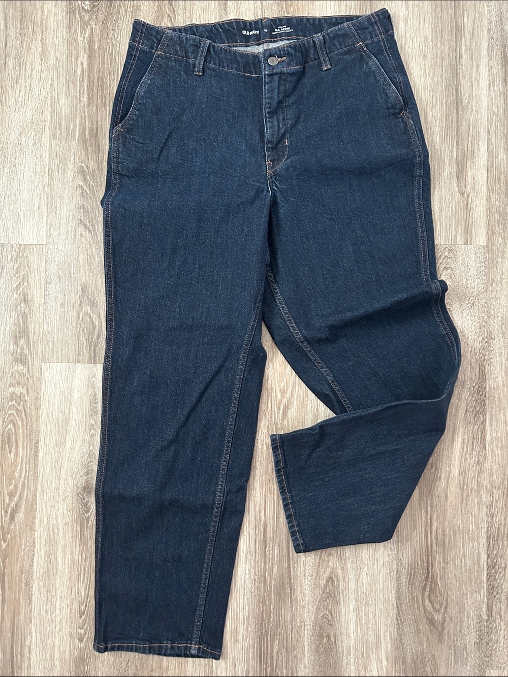 Old Navy Women's High-Rise Dark Blue Straight Jeans